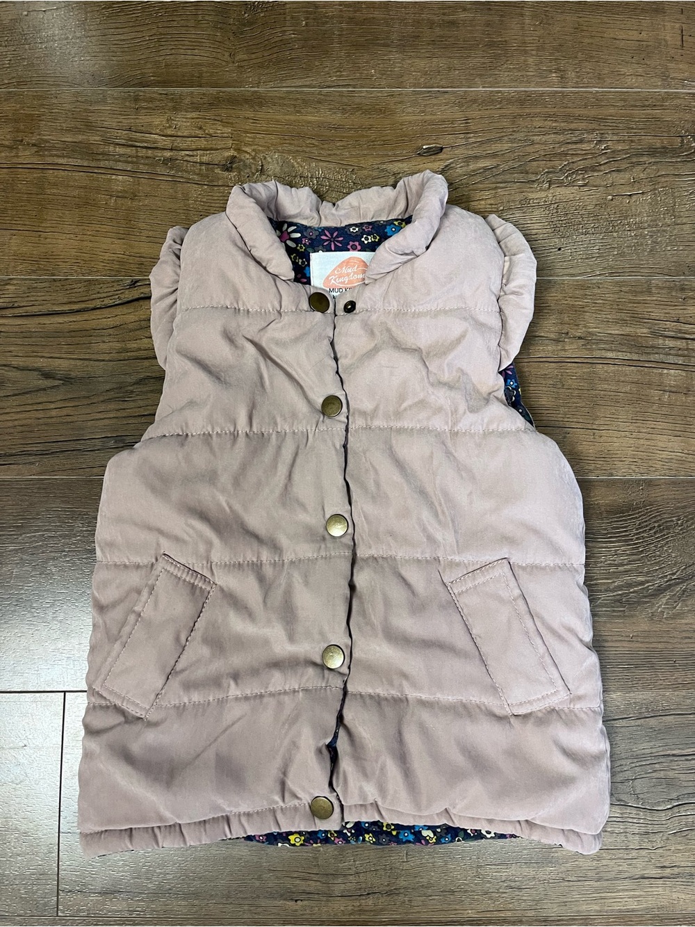 Kids Super Soft Puffer Vest - Dusty Pink